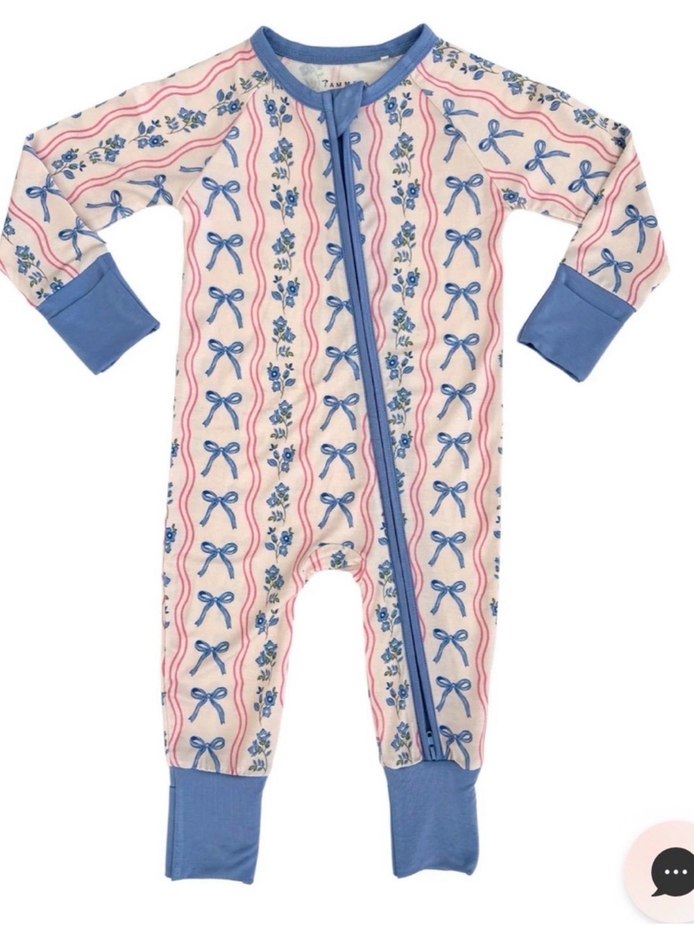 Amelia Bow Zipper Pajamas